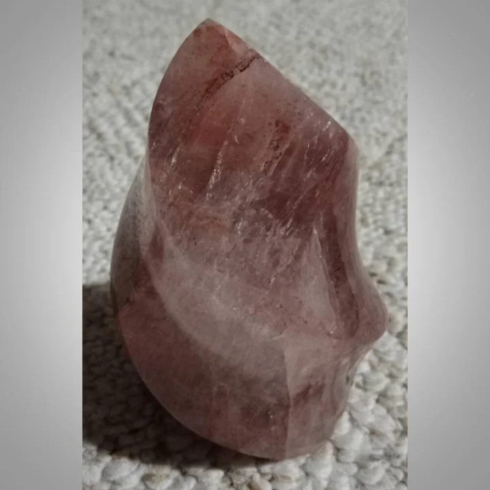 hematoid / fire quartz flame stone crystal ANXIETY balance GROUNDING 03